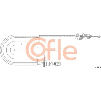 Lanko parkovací brzdy Lanko plynu, , 7776549, COFLE, 463.2