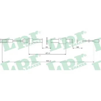 Lanko parkovací brzdy Tažné lanko, parkovací brzda, , 4745R5, LPR, C0101B