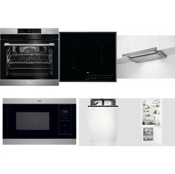 Set domácích spotřebičů AEG BSK792380M + AEG Mastery SenseFry IAE64431FB + AEG DPE5660M + AEG Mastery MSB2547D-M + AEG Mastery GlassCare FSE73407P + AEG Mastery NoFrost SCB618F6TS
