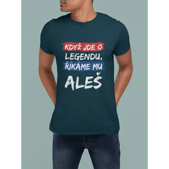 Pánske tričko Aleš Barva: Petrolejová modrá, Velikost: 4XL