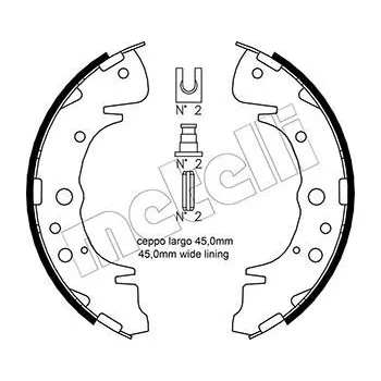 Brzdová čelist Sada brzdových čelistí, , METELLI, 53-0172