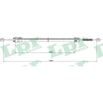 Auto-moto Tažné lanko, parkovací brzda, , 7700812520, LPR, C0736B
