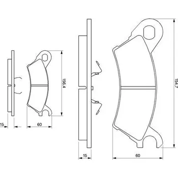 Brzdová destička Sada brzdových destiček, kotoučová brzda, , BOSCH, 0 986 490 370