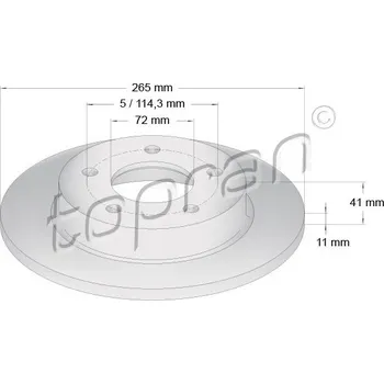 Brzdový systém Brzdový kotouč, , BP4Y26251A, BP4Y26251B, BP4Y26251C, BP4Y26251D, C24Y26251B, C24Y26251C, C24Y26251C9A, C24Y26251D, TOPRAN, 600 770