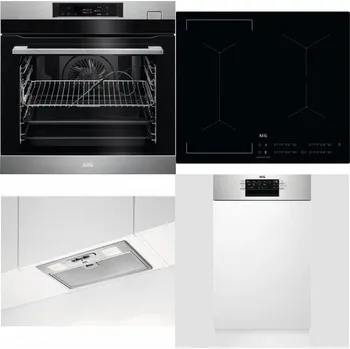 Set domácích spotřebičů AEG BSK782380M + AEG Mastery Bridge IKE64441IB + AEG DGB3523S + AEG Mastery MaxiFlex FEE73517PM