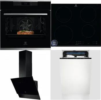 Set domácích spotřebičů ELECTROLUX KOEBP39X + ELECTROLUX LIR60433B + ELECTROLUX LFV616K + ELECTROLUX EEM23100L