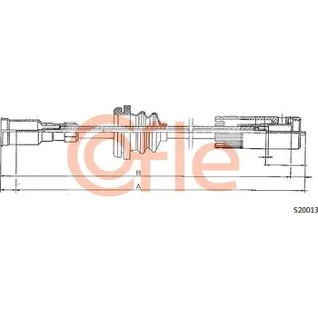 Náhon tachometru Hřídel tachometru, , 1268236, COFLE, S20013