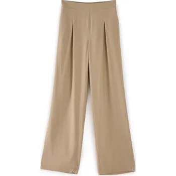 Dámské kalhoty LNĚNÉ ŠIROKÉ KALHOTY Vero Moda