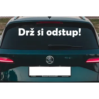 Samolepící dekorace Lepy.cz Samolepka na auto Drž si odstup Velikost (šířka x výška): 25x4cm, Barevná varianta: Světle oranžová