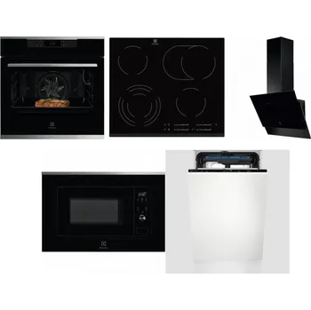 Set domácích spotřebičů ELECTROLUX KOEBP39X + ELECTROLUX EHF6547FXK + ELECTROLUX LFV616K + ELECTROLUX LMS2203EMX + ELECTROLUX EEM23100L