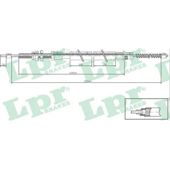 Lanko parkovací brzdy Tažné lanko, parkovací brzda, , 483477, LPR, C1311B