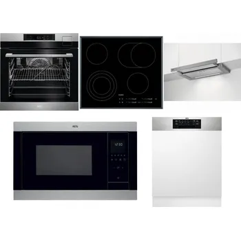 Set domácích spotřebičů AEG BSK792380M + AEG Mastery DirectTouch HK654070FB + AEG DPE5660M + AEG Mastery MSB2547D-M + AEG FEE72706PM