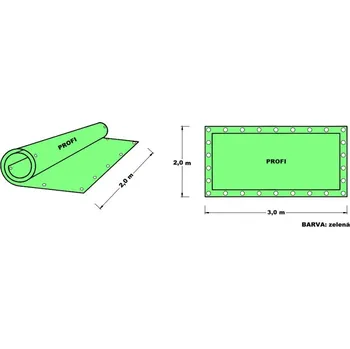 Krycí plachta Plachta profi 2 x 3 m zelená