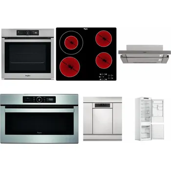 Set domácích spotřebičů WHIRLPOOL AKZ9 9480 IX + WHIRLPOOL AKT 8130/NE + WHIRLPOOL AKR 5390/1 IX + WHIRLPOOL ABSOLUTE AMW 730 IX + WHIRLPOOL WSBO 3O34 PF X + WHIRLPOOL WHC18 T311
