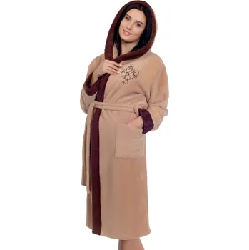 Dámské noční prádlo Dámský župan 20319 cappuccino SPACE