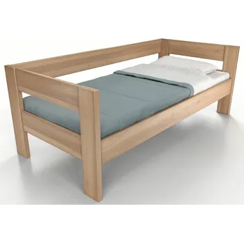 Postel Nábytek Rovder Postel Ela s opěrkou, Rovder Výběr moření: Růžová, Rozměr postele: 90x200, Druh dřeva: Bukový masiv