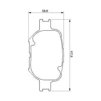 Brzdová destička Sada brzdových destiček, kotoučová brzda, , BOSCH, 0 986 424 712