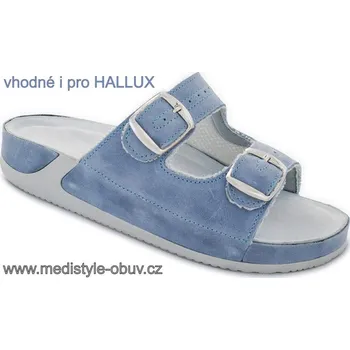 Dámská zdravotní obuv MEDISTYLE ROZÁRA 4R-J19/H HALLUX pantofel modrý, --- - 42