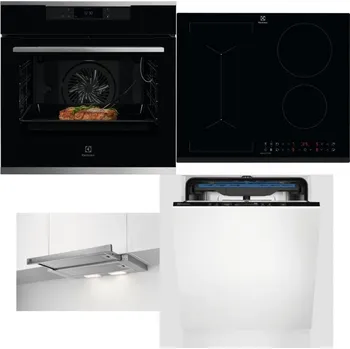 Set domácích spotřebičů ELECTROLUX KOEBP39X + ELECTROLUX LIV63431BK + ELECTROLUX LFP326S + ELECTROLUX EES48200L