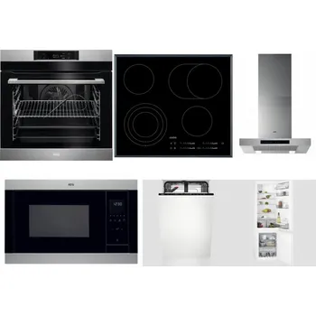 Set domácích spotřebičů AEG BPK742380M + AEG Mastery DirectTouch HK654070FB + AEG Mastery DBB5660HM + AEG Mastery MSB2547D-M + AEG Mastery GlassCare FSE73407P + AEG Mastery NoFrost SCB618F6TS