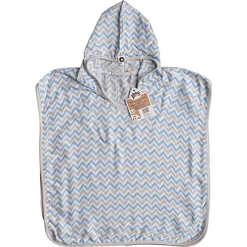 Kikko Bambusové mušelínové pončo Vel. 1 Chevron Baby Blue
