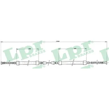Lanko parkovací brzdy Tažné lanko, parkovací brzda, , 7169714, LPR, C0162B