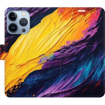 Pouzdro na mobilní telefon Flipové pouzdro iSaprio - Fire Paint - iPhone 13 Pro