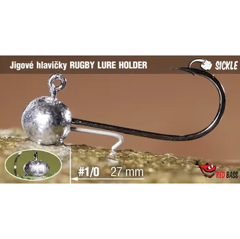 Rybářský háček Jigová hlavička REDBASS Sickle RUGBY - LURE HOLDER #1/0 - 27 mm - #1/0 - 5 g, 5 ks
