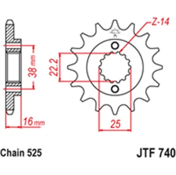 Řetězová sada pro motocykl Přední řetězové kolečko Ducati 795 Monster 2012 - 2015 15 zubů