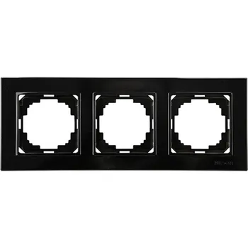 vypínač e2 elektro GmbH Rámeček 3-násobný černý MODE