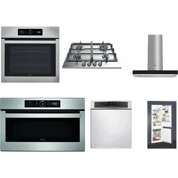 Set domácích spotřebičů WHIRLPOOL ABSOLUTE AKZ9 6230 IX + WHIRLPOOL TKRL 661 IX EU + WHIRLPOOL WHBS 62F LT K + WHIRLPOOL ABSOLUTE AMW 730 IX + WHIRLPOOL WBC 3C34 PF X + WHIRLPOOL ART 65031