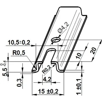 Rozvaděč ELEKTRO BEČOV Lišta TS 15x600 mm (svazek5 ks) E222120