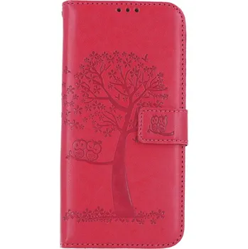 Pouzdro na mobilní telefon Pouzdro Samsung A34 knížkové Tmavě růžový strom sovičky (kryt neboli obal na Samsung A34)