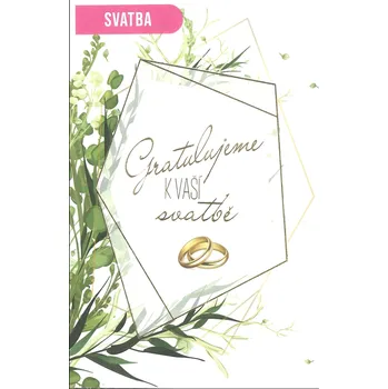 Přání k svatbě Gratulujeme k vaší svatbě 115 x 170 mm