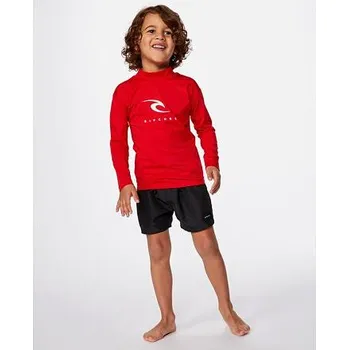 Chlapecké plavky Lykra Rip Curl CORPS L/S RASH VEST -BOY Red velikost 7-8
