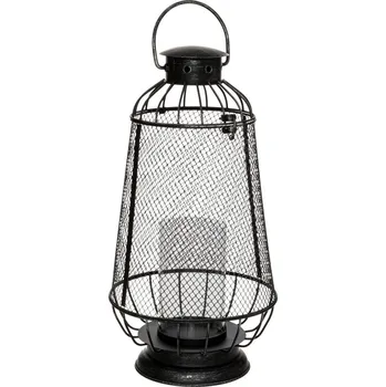 Svícen Atmosphera Kovová ažurová lucerna ve stylu olejové lampy, 43,5 cm