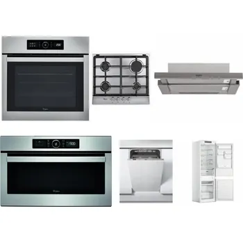 Set domácích spotřebičů WHIRLPOOL ABSOLUTE AKZ9 6230 IX + WHIRLPOOL AKR 351/IX + WHIRLPOOL AKR 5390/1 IX + WHIRLPOOL ABSOLUTE AMW 730 IX + WHIRLPOOL WSIC 3M27 C + WHIRLPOOL WHC18 T311