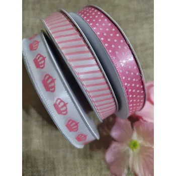 Stuha Dekorační stuha mix 3x5 m růžový mix