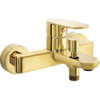 Vodovodní baterie Deante Alpinia, vanová baterie, zlatá lesklá, DEA-BGA_Z10M