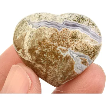 Přírodní kámen Jaspis oceánový srdce Madagaskar 16g