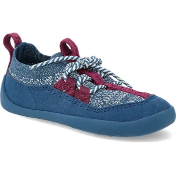 Dívčí obuv Barefoot tenisky Affenzahn - Baby Knit Walker Turtle vegan modré Velikost: 21