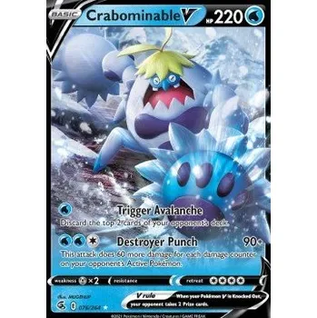 Sběratelská karetní hra Pokémon FST 076/264 Crabominable V - Fusion Strike