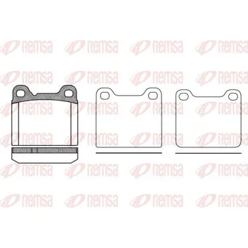 Brzdová destička Sada brzdových destiček, kotoučová brzda REMSA 0257.20