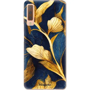 Pouzdro na mobilní telefon Odolné silikonové pouzdro iSaprio - Gold Leaves - Samsung Galaxy A7 (2018)