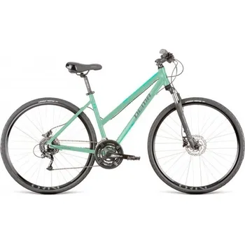 Dema AVEIRO cross lady 28" 5 grey-orange Shimano Alivio 3x9 HD 2022 - S / Zelená