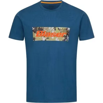 Pánské tričko Tričko Blaser logo HunTec camo M barva modrá