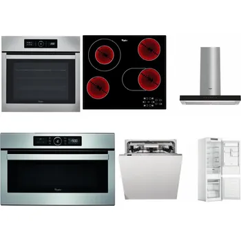 Set domácích spotřebičů WHIRLPOOL ABSOLUTE AKZ9 6230 IX + WHIRLPOOL AKT 8190/BA + WHIRLPOOL WHBS 62F LT K + WHIRLPOOL ABSOLUTE AMW 730 IX + WHIRLPOOL WIO 3T133 PLE + WHIRLPOOL WHC18 T311