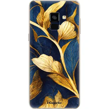 Pouzdro na mobilní telefon Odolné silikonové pouzdro iSaprio - Gold Leaves - Samsung Galaxy A8 2018