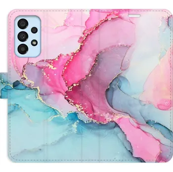 Pouzdro na mobilní telefon Flipové pouzdro iSaprio - PinkBlue Marble - Samsung Galaxy A33 5G