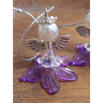 Přívěsek Přívěsek anděl fialovo bílá